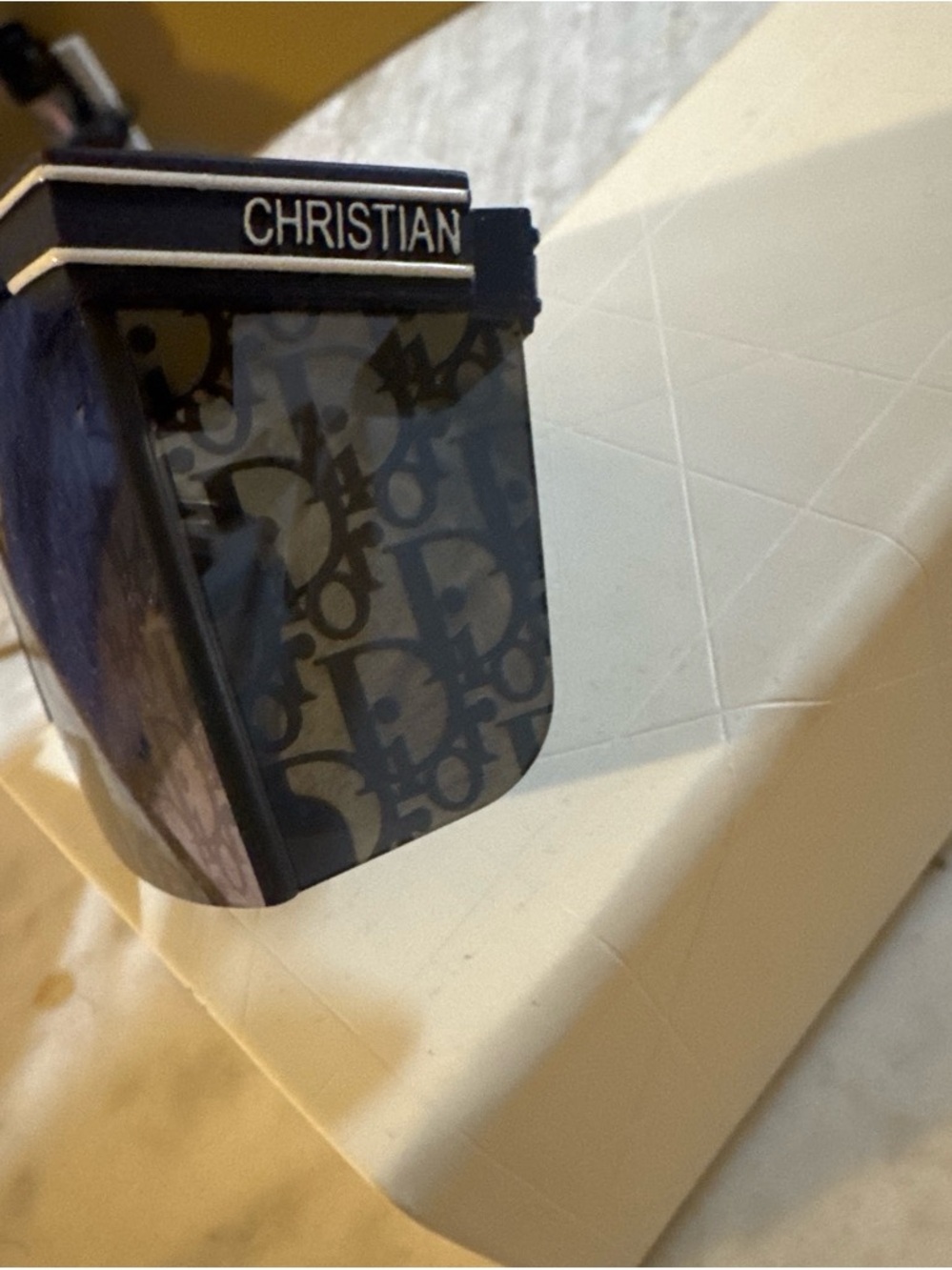 Dior Shield Sunglasses in blue with Dior Logo Print - Picture 2 of 5